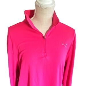 PUMA Quarter Zip Pullover Long Sleeve Size Medium